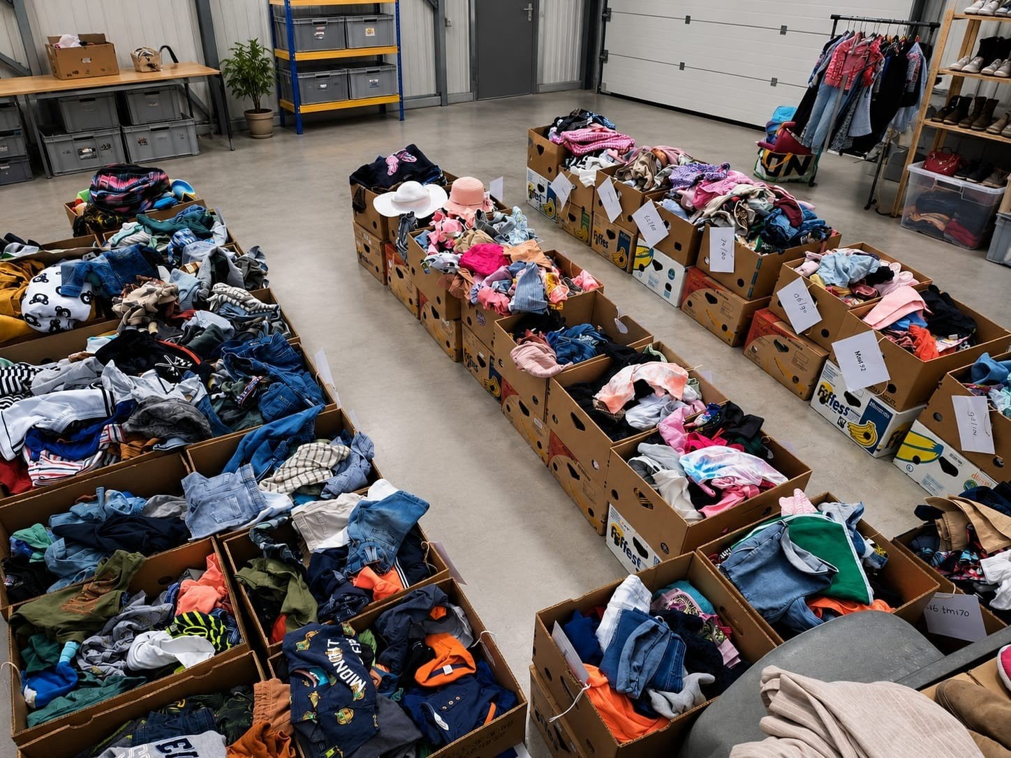 25 dozen kinderkleding + schoenen., Ophalen, Zo goed als nieuw