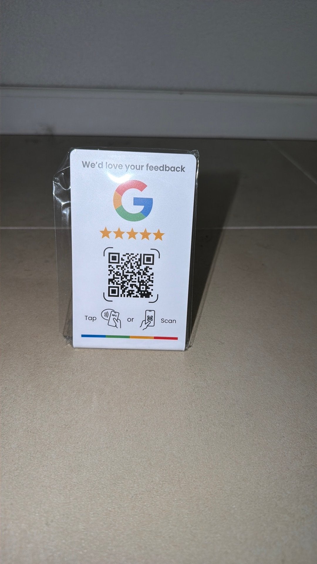 GOOGLE REVIEW QR NFC SCAN CODE CARD, Ophalen of Verzenden, Zo goed als nieuw