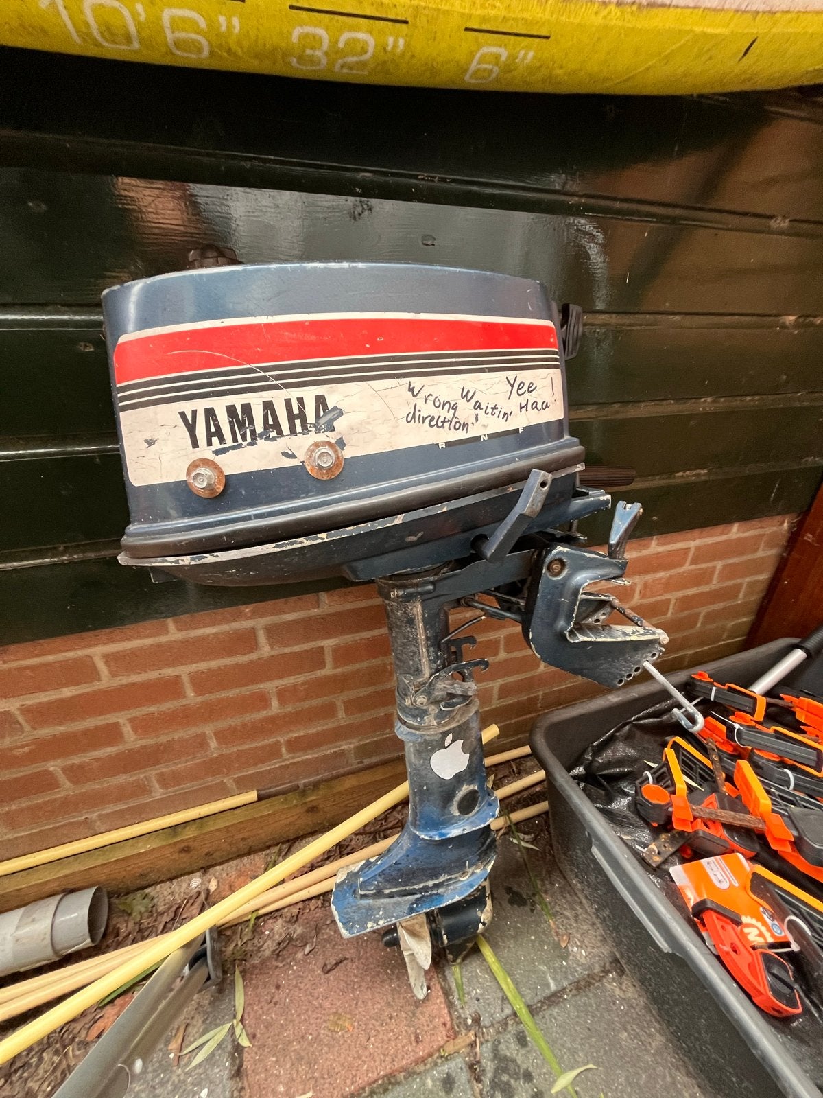Yamaha buitenboortmotor 4pk (lees beschrijving), Ophalen, Gebruikt, Motor en Techniek, Zeilboot of Motorboot