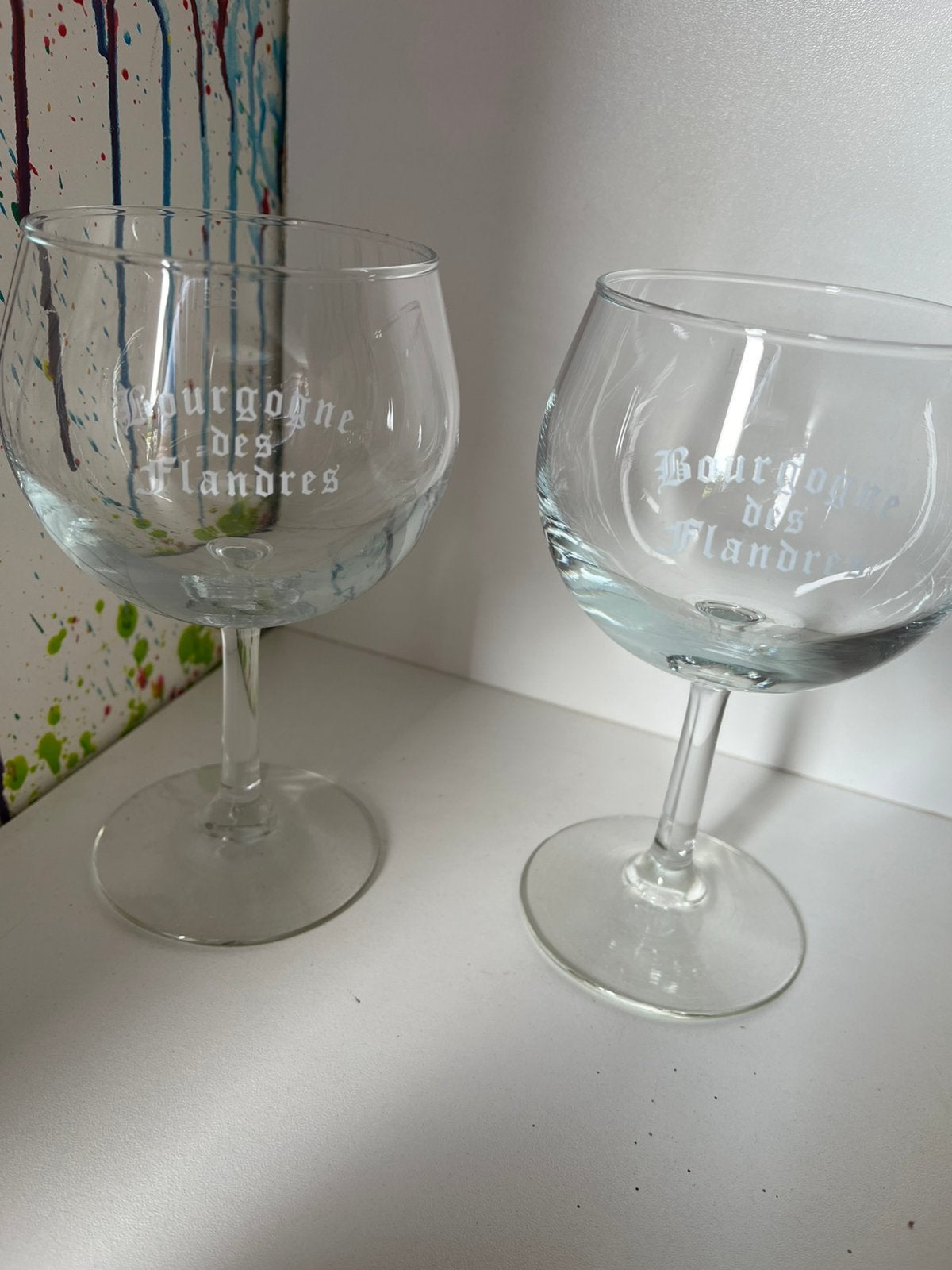 Bourgogne des Flandres bierglazen set van 2 glazen, Ophalen of Verzenden, Nieuw, Glas of Glazen, Overige merken