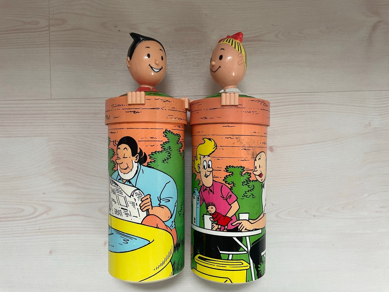 Vintage Suske en Wiske bekers - Set van 2, Ophalen of Verzenden, Gebruikt, Jongen of Meisje