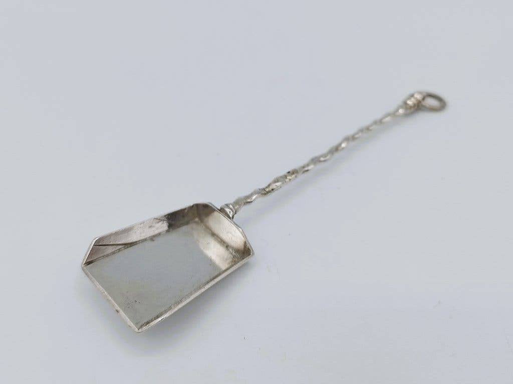 Zilveren miniatuur kolenschop, J. Borduur, Amsterdam, 1745, Verzenden, Zilver