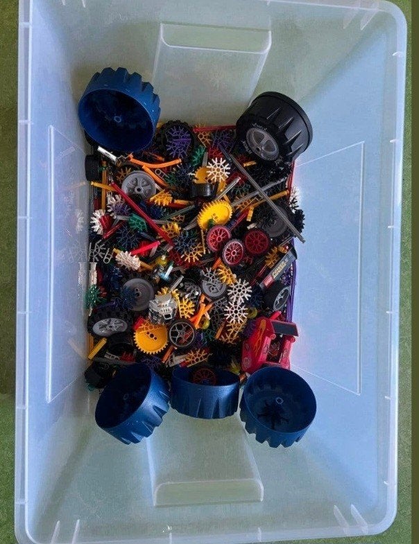 Grote doos K'nex met handleidingen, Kinderen en Baby's, Speelgoed | Bouwstenen, Ophalen of Verzenden, Gebruikt, K'nex