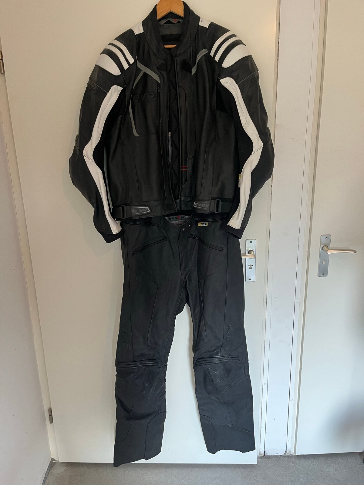 Evolution motorpak (jas en broek) - Maat 56/52, Ophalen, Tweedehands, Heren, Jas | leer