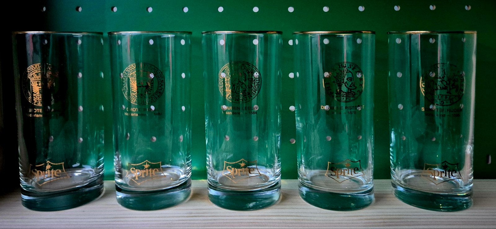 Vintage Sprite frisdrank glazen, Verzamelen, Glas en Borrelglaasjes, Ophalen of Verzenden, Zo goed als nieuw, Frisdrankglas