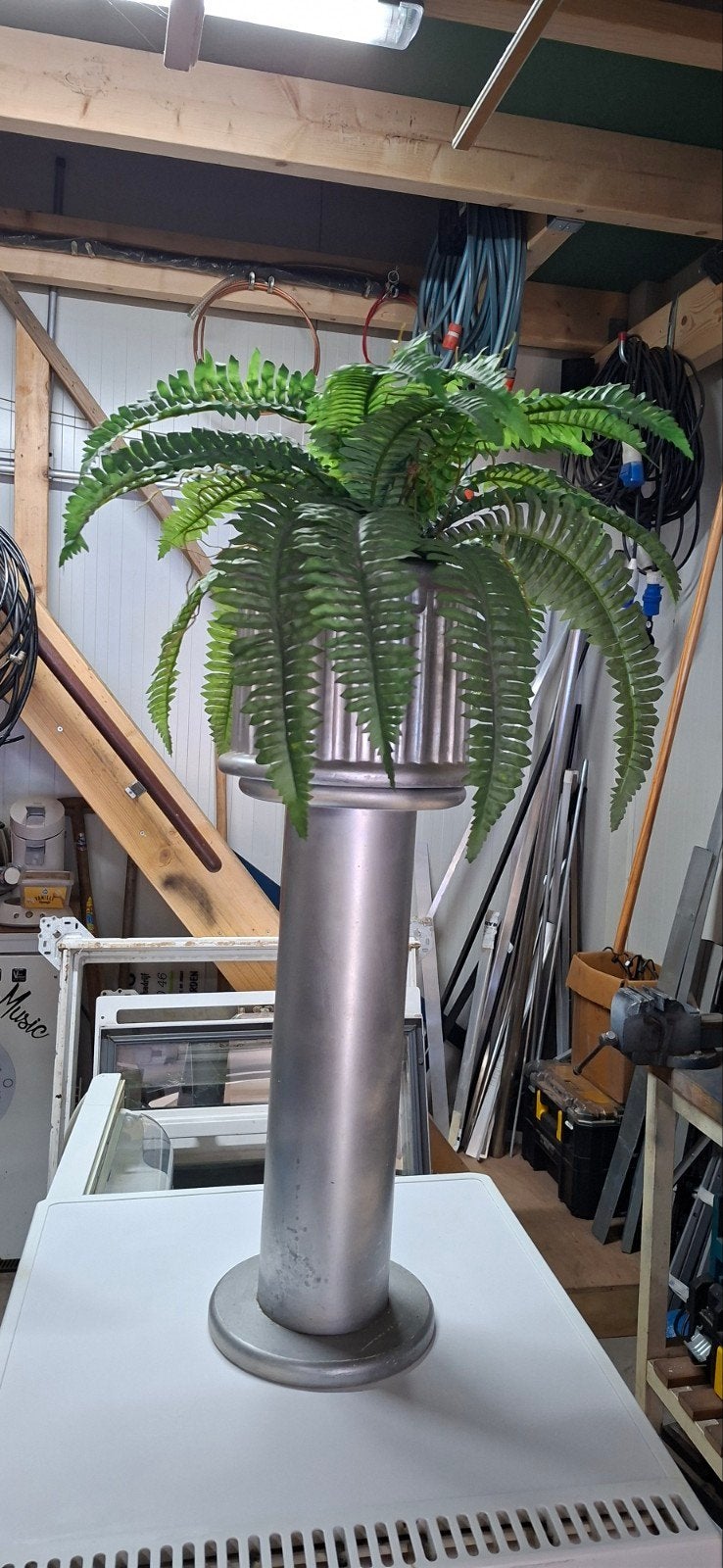 Kunstplant in pot - Groen/Grijs - 70 cm hoog, Ophalen, Binnen, Groen, Met pot of vaas