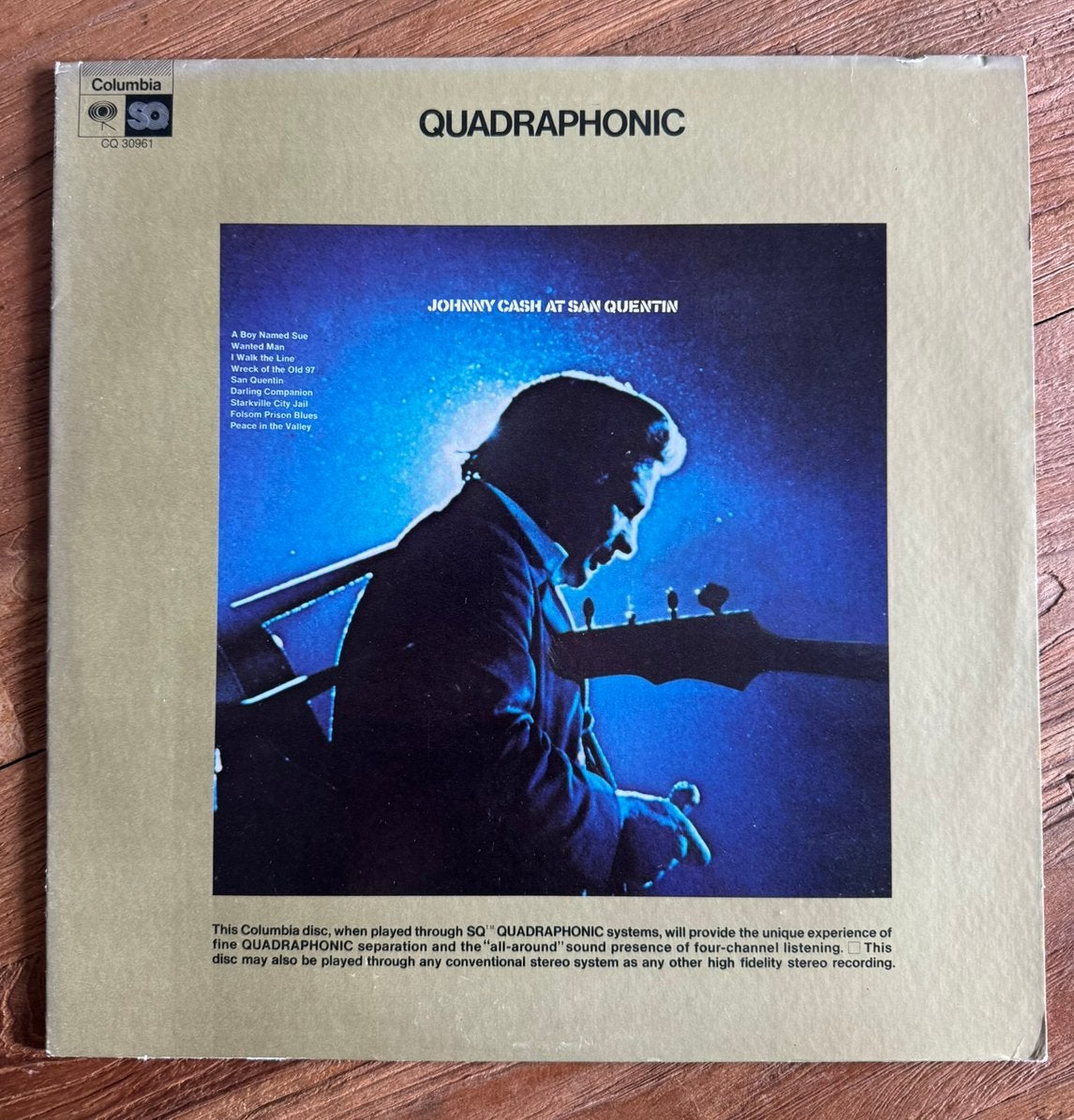 Johnny Cash - At San Quentin (USA quadrafonische persing), LP, Gebruikt, Ophalen of Verzenden, 12 inch