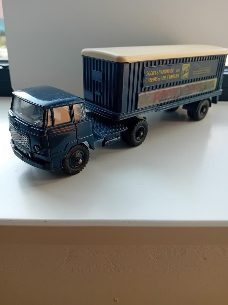 Dinky toys Unic SNCF Pam Pam Semi Trailer., Hobby en Vrije tijd, Modelauto's | 1:43, Ophalen of Verzenden, Gebruikt, Auto, Dinky Toys