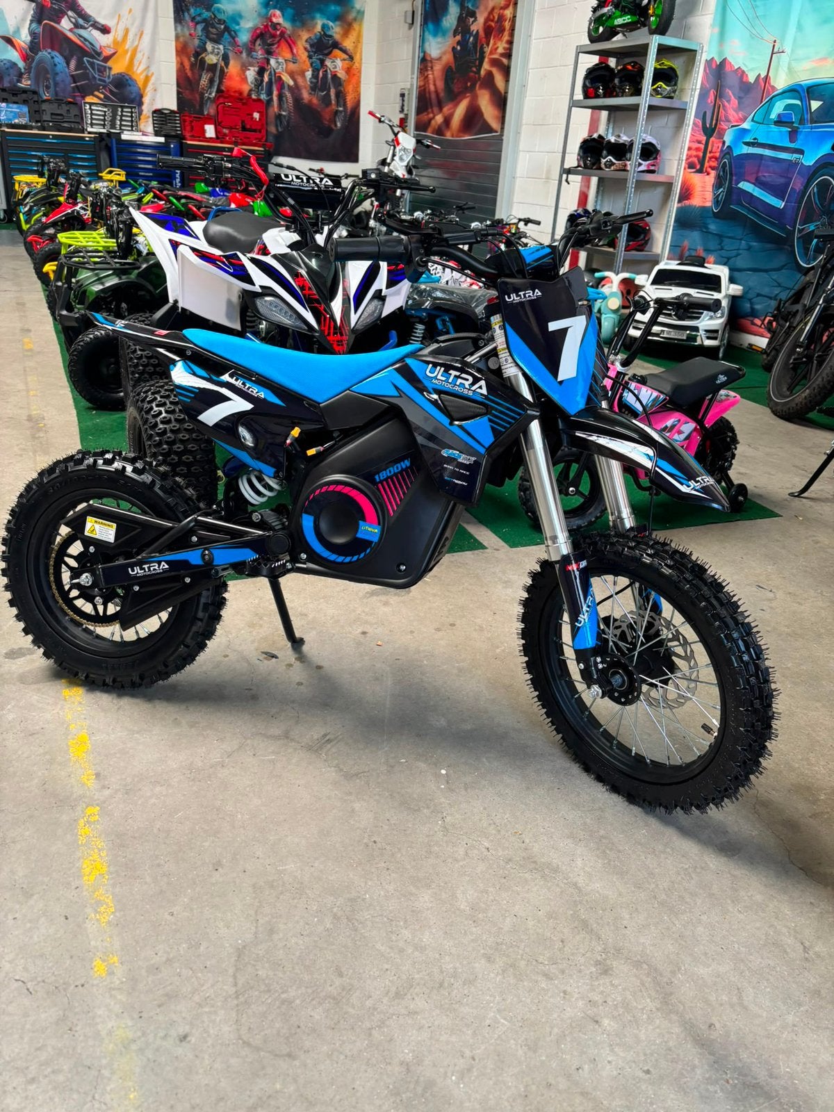 Nieuw Snelle Crosser Blauw Elektrisch 65km/h 1800W 48V, Kinderen en Baby's, Ophalen of Verzenden, Nieuw