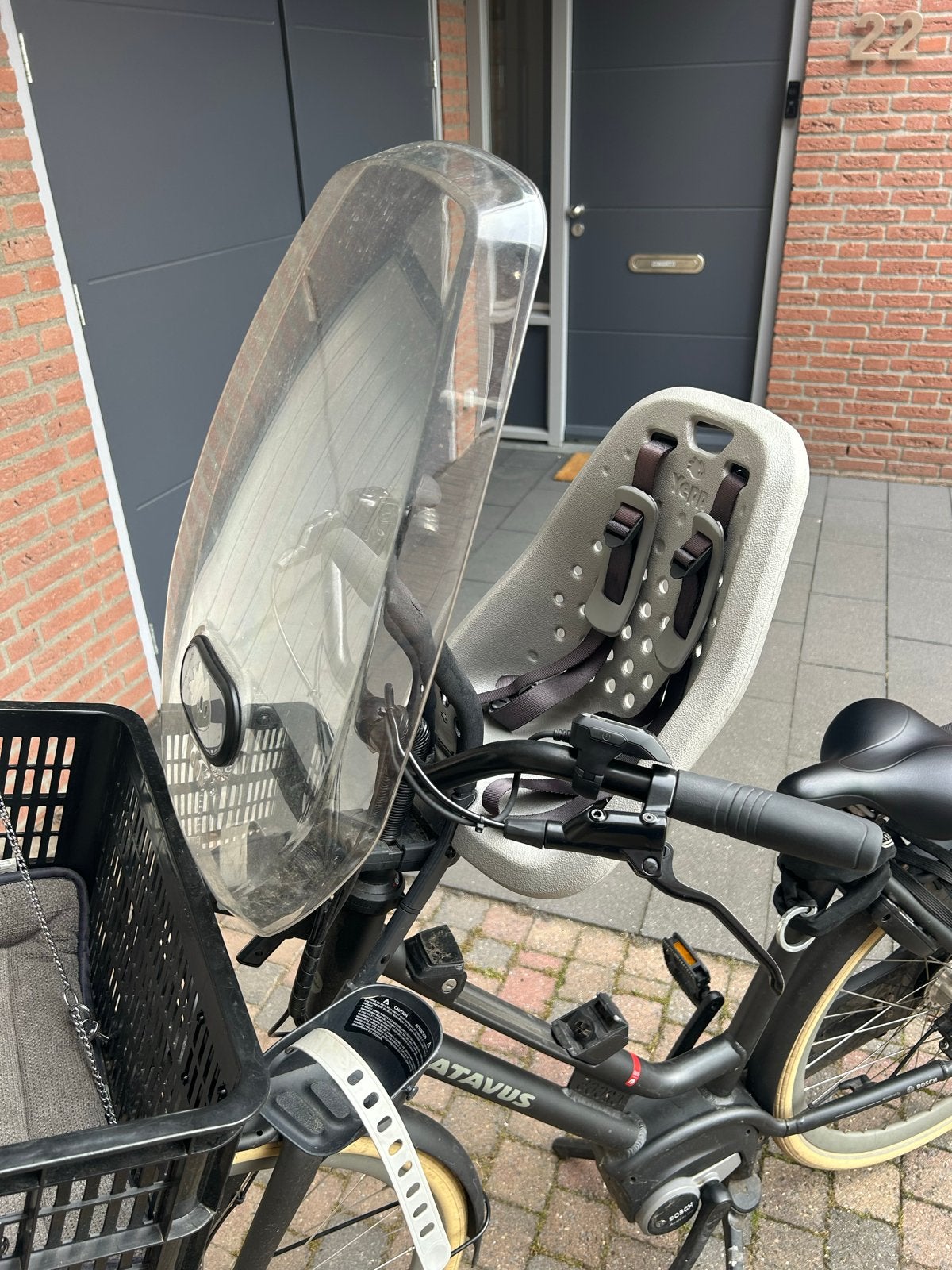 Yepp fietsstoeltje voor aan het stuur, Ophalen, 0 t/m 18 kg, Voorzitje, Gebruikt