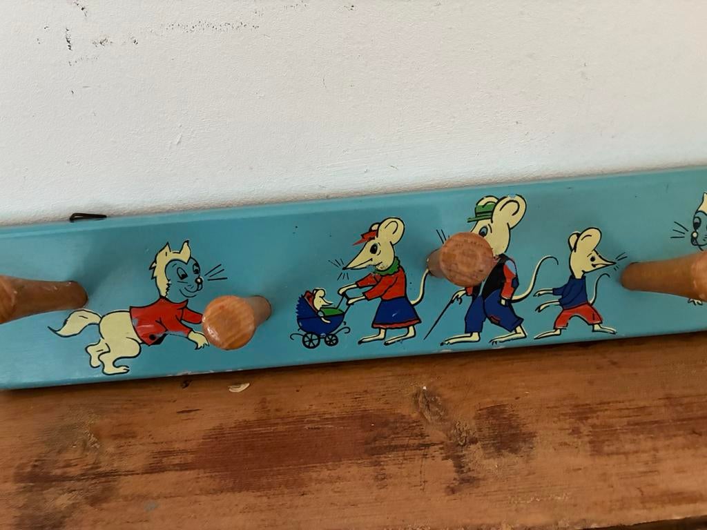 Vintage Kinderkapstokje jaren 60, Wandkapstok, Gebruikt, Ophalen of Verzenden, Minder dan 100 cm