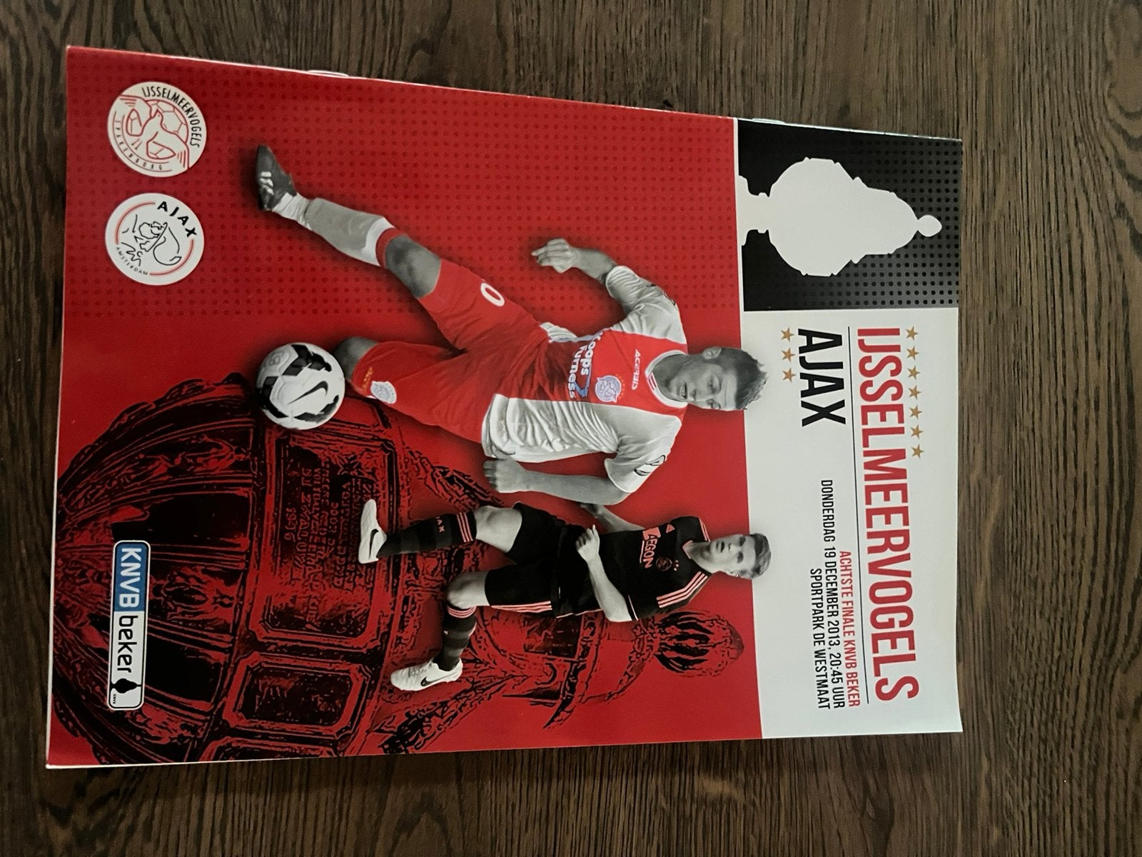 PROGRAMMABOEKJE IJSSELMEERVOGELS-AJAX 2013 BEKER, Verzamelen, Ophalen of Verzenden, Zo goed als nieuw, Ajax, Overige typen