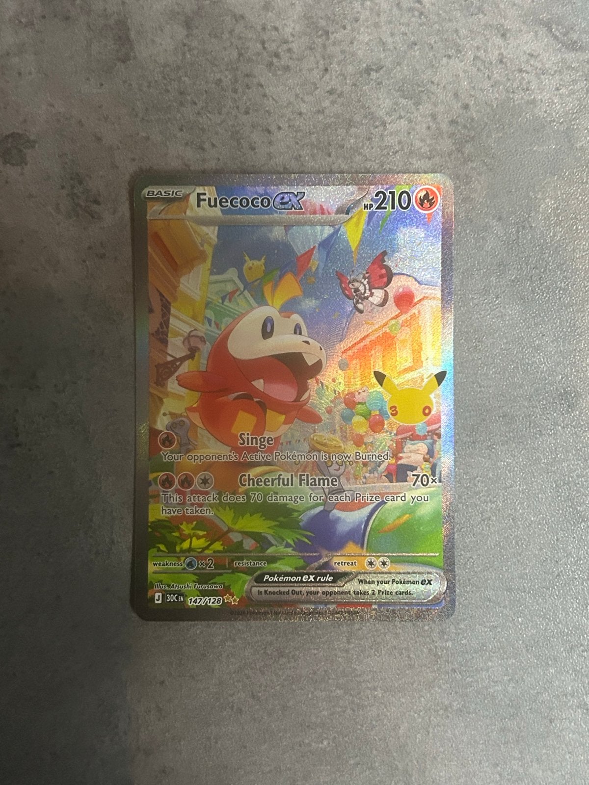 Fuecoco ex 147/128 Pokémon kaart NM in, Hobby en Vrije tijd, Ophalen of Verzenden, Zo goed als nieuw, Losse kaart, Foil
