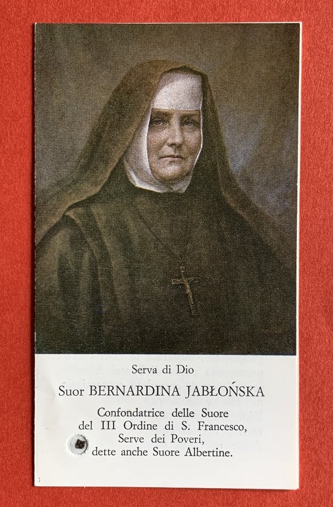 Relikwie Reliek Zuster Bernardina Jablonska, Ophalen of Verzenden, Gebruikt, Kaart of Prent, Christendom | Katholiek