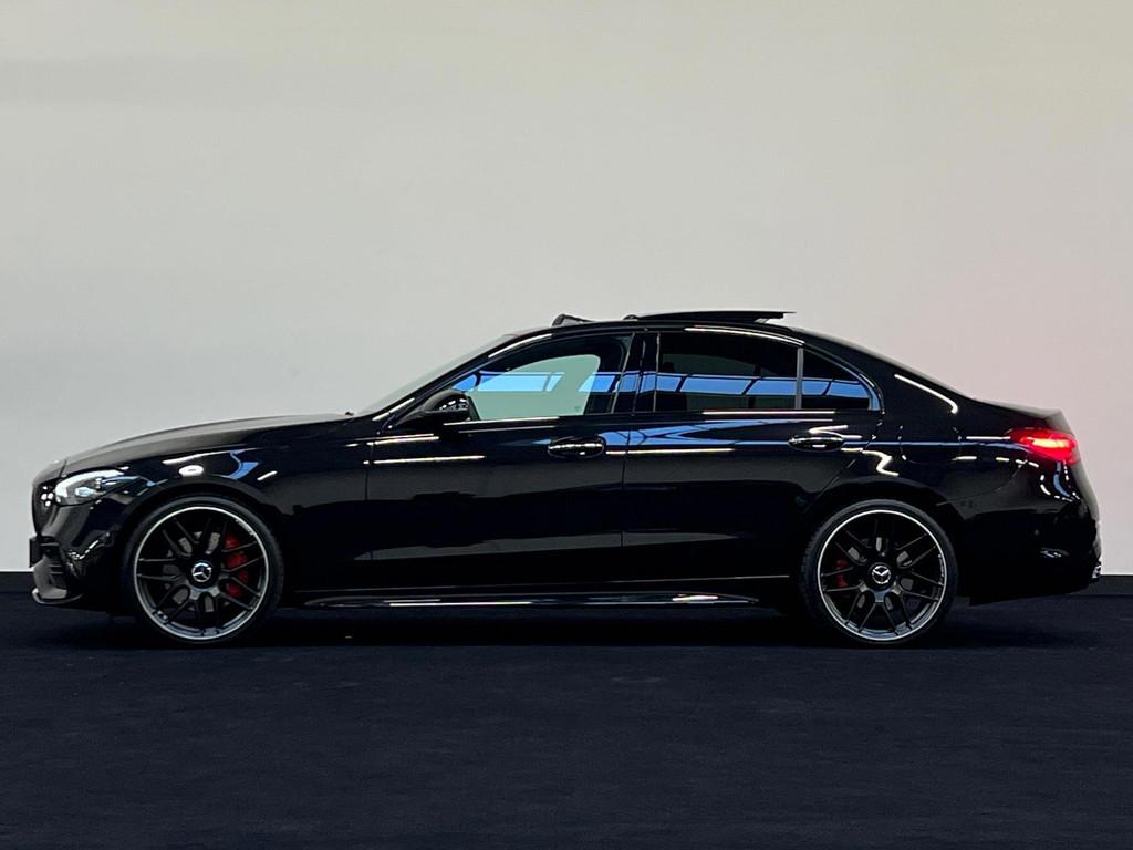 Mercedes-Benz C-klasse 300 e AMG C63 Pano Memory Sfeer 360, Auto's, Automaat, Achterwielaandrijving, Gebruikt, Zwart