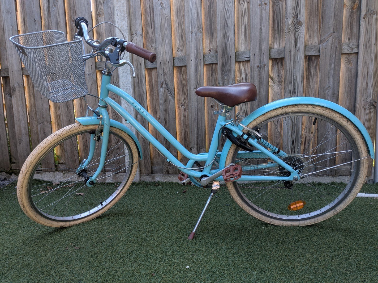 Fiets 24 inch 6 versnellingen met mandje - beachcruiser, Ophalen, Zo goed als nieuw, 20 inch of meer, Elops