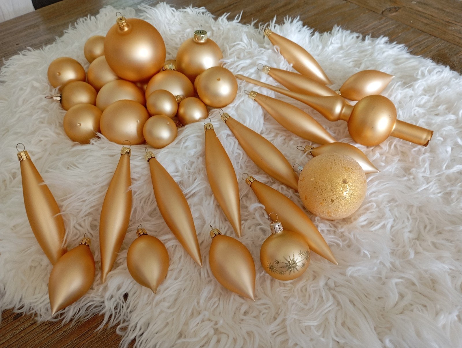 34 VINTAGE GOUDEN KERSTBALLEN/PIEK NU 25€ ALLES ZIE FOTO,S., Diversen, Ophalen of Verzenden