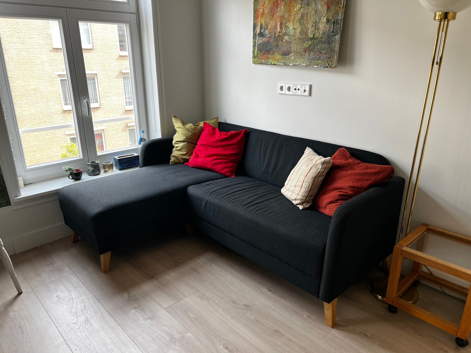 IKEA LINANAS L-Shaped Couch, Ophalen, 150 tot 200 cm, Tweepersoons, 75 tot 100 cm