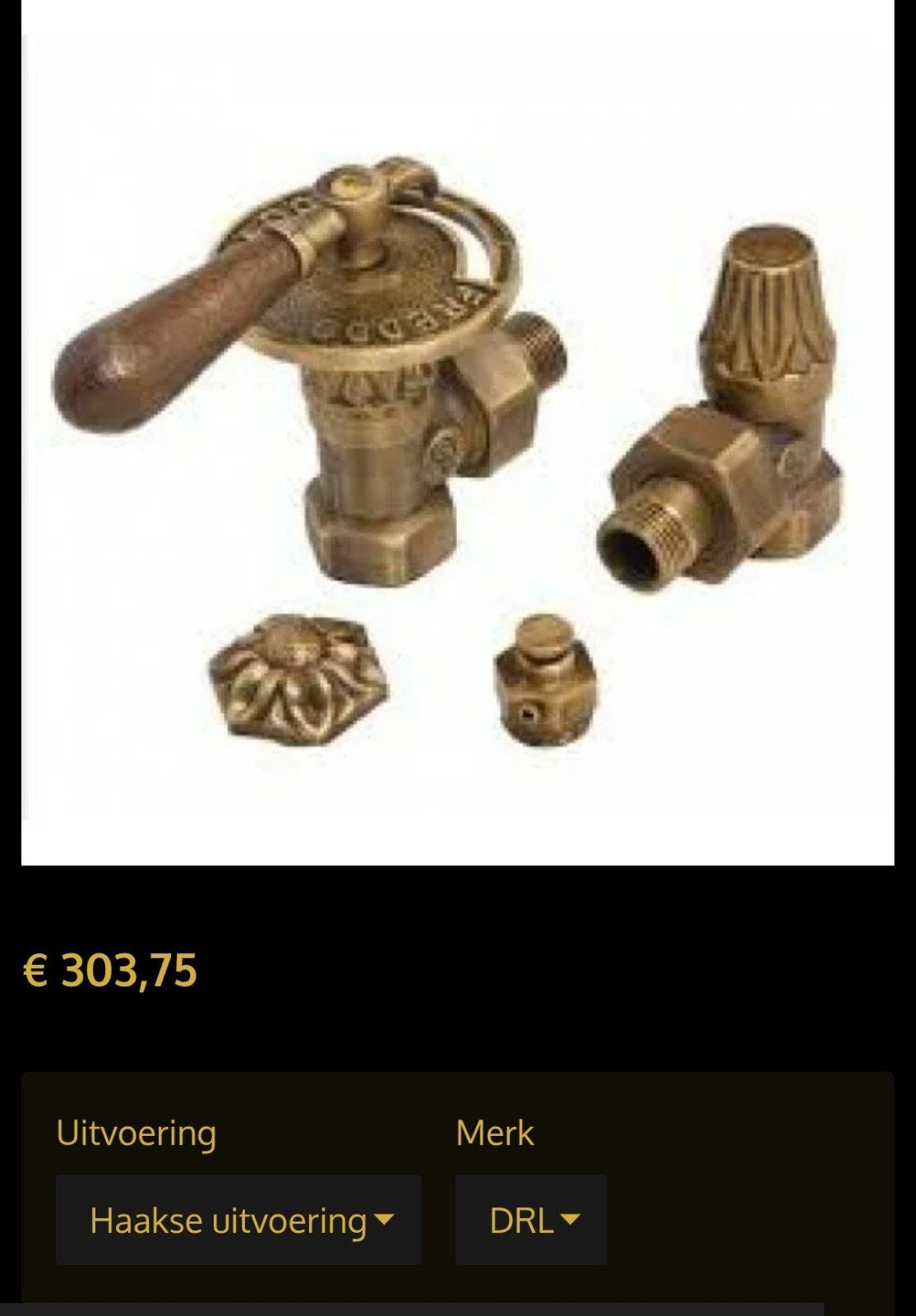 Bronzen klassieke DRL kraan nieuw haaks, Doe-het-zelf en Verbouw, Verwarming en Radiatoren, Ophalen, Nieuw, Minder dan 60 cm, Radiator