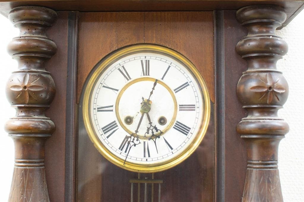 Houten wandklok 39384, Ophalen of Verzenden, Gebruikt, Wandklok