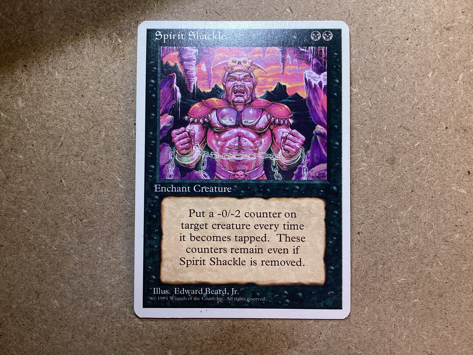 1x Spirit Shackle (Near Mint), Ophalen of Verzenden, Zo goed als nieuw, Losse kaart