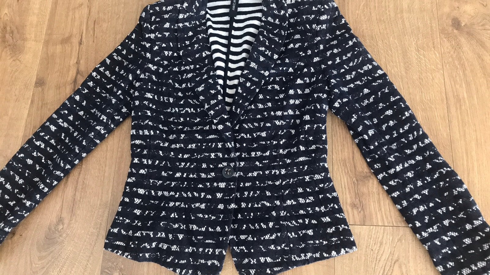 Marc Cain Blazer donkerblauw/Wit Maat 38/40 (M), Maat 38/40 (M), Blauw, Ophalen of Verzenden, Zo goed als nieuw