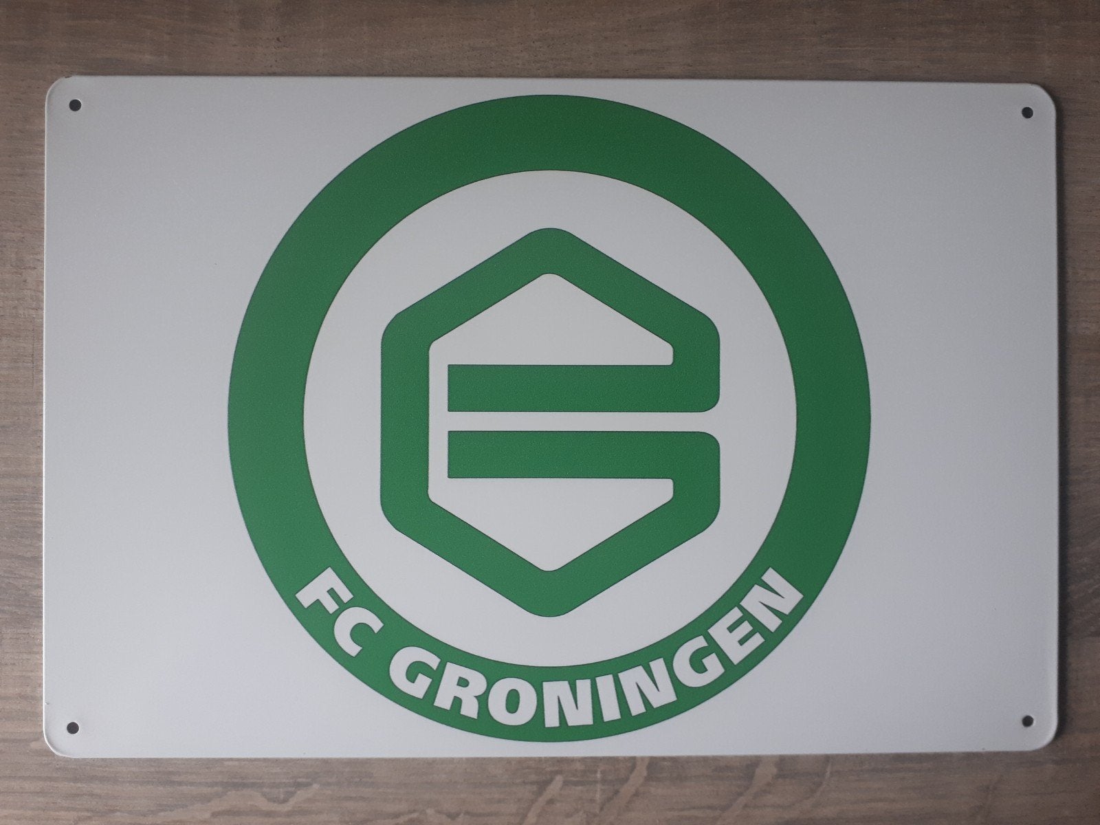 FC Groningen 20x30 cm Metalen Reclamebord, Ophalen of Verzenden, Nieuw