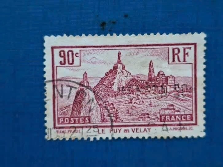 Postzegel Frankrijk 1933 zegel Le Puy en Velay 02-08, Ophalen of Verzenden, Gestempeld