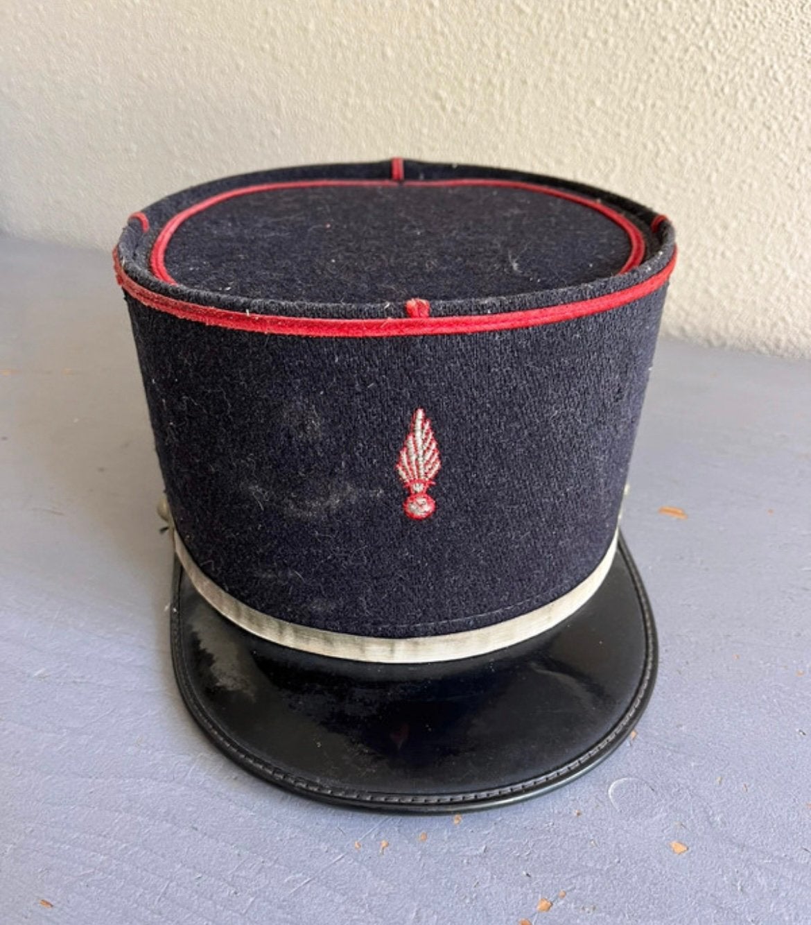 Franse Brocante Képi brandweerpet, Ophalen of Verzenden, Landmacht, Overige gebieden