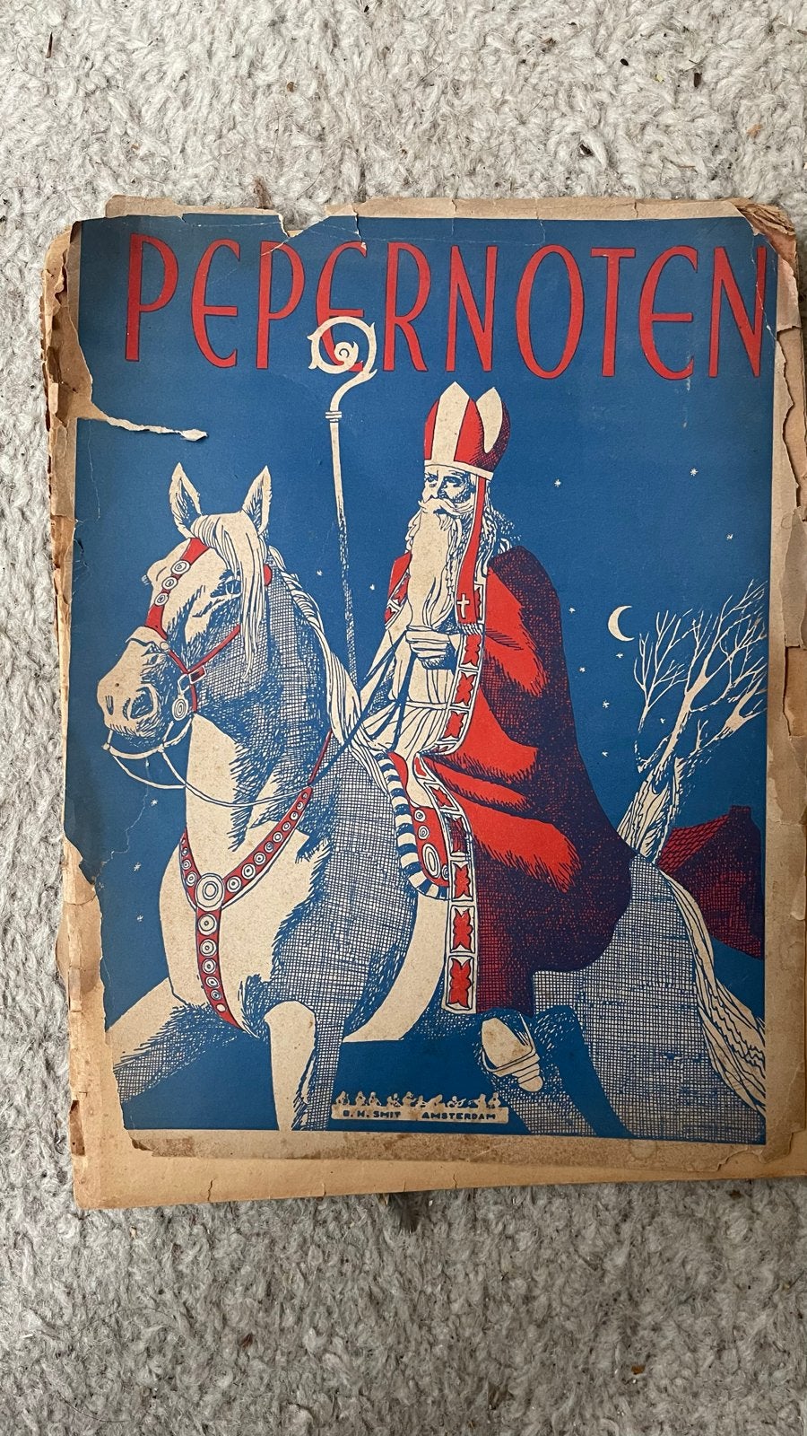 Oud Sinterklaas Muziekblad - Pepernoten, Gebruikt, Overige genres, Zang, Ophalen of Verzenden