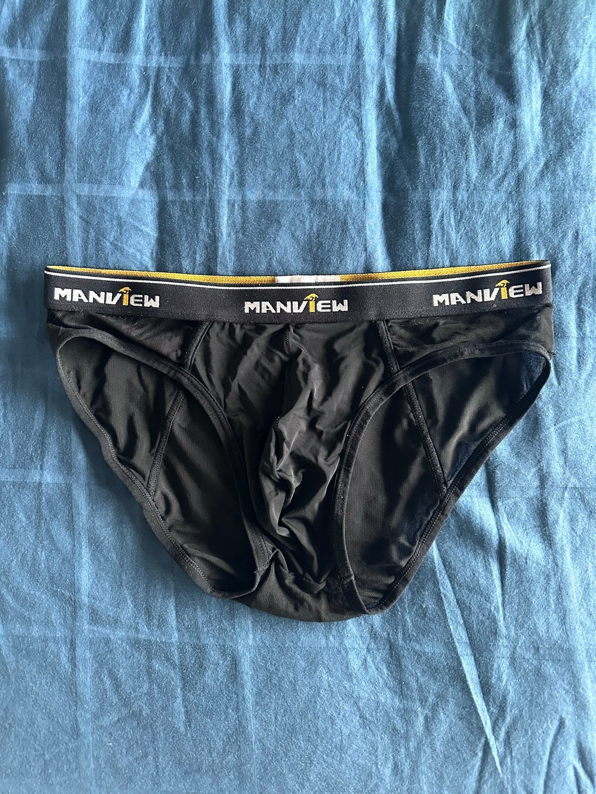 MANVIEW Zwarte slip van meshstof- Maat XL, Ophalen of Verzenden, Zwart, Slip