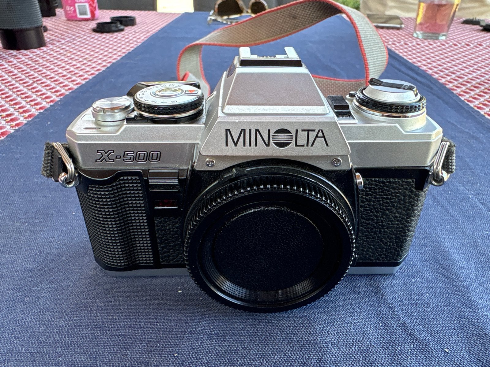 Minolta X-500 Spiegelreflexcamera - Klassieke Analoge Camera, Ophalen of Verzenden, Gebruikt, Spiegelreflex, Minolta