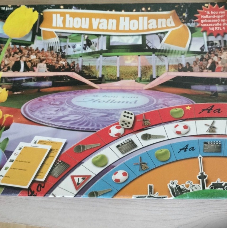 Ik hou van Holland Bordspel - Gebaseerd op RTL 4 Show, Drie of vier spelers, Ophalen, Gebruikt