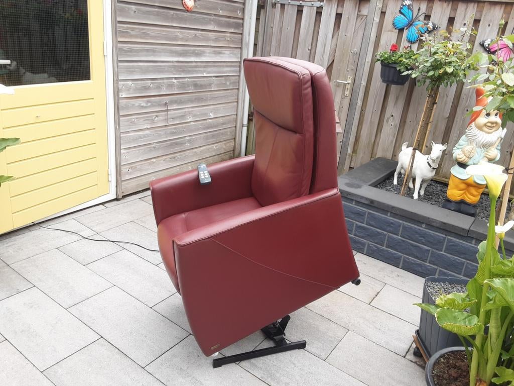 Relax sta op stoel leer merk prominent nieuw staat, Minder dan 75 cm, Leer, Ophalen of Verzenden, Zo goed als nieuw