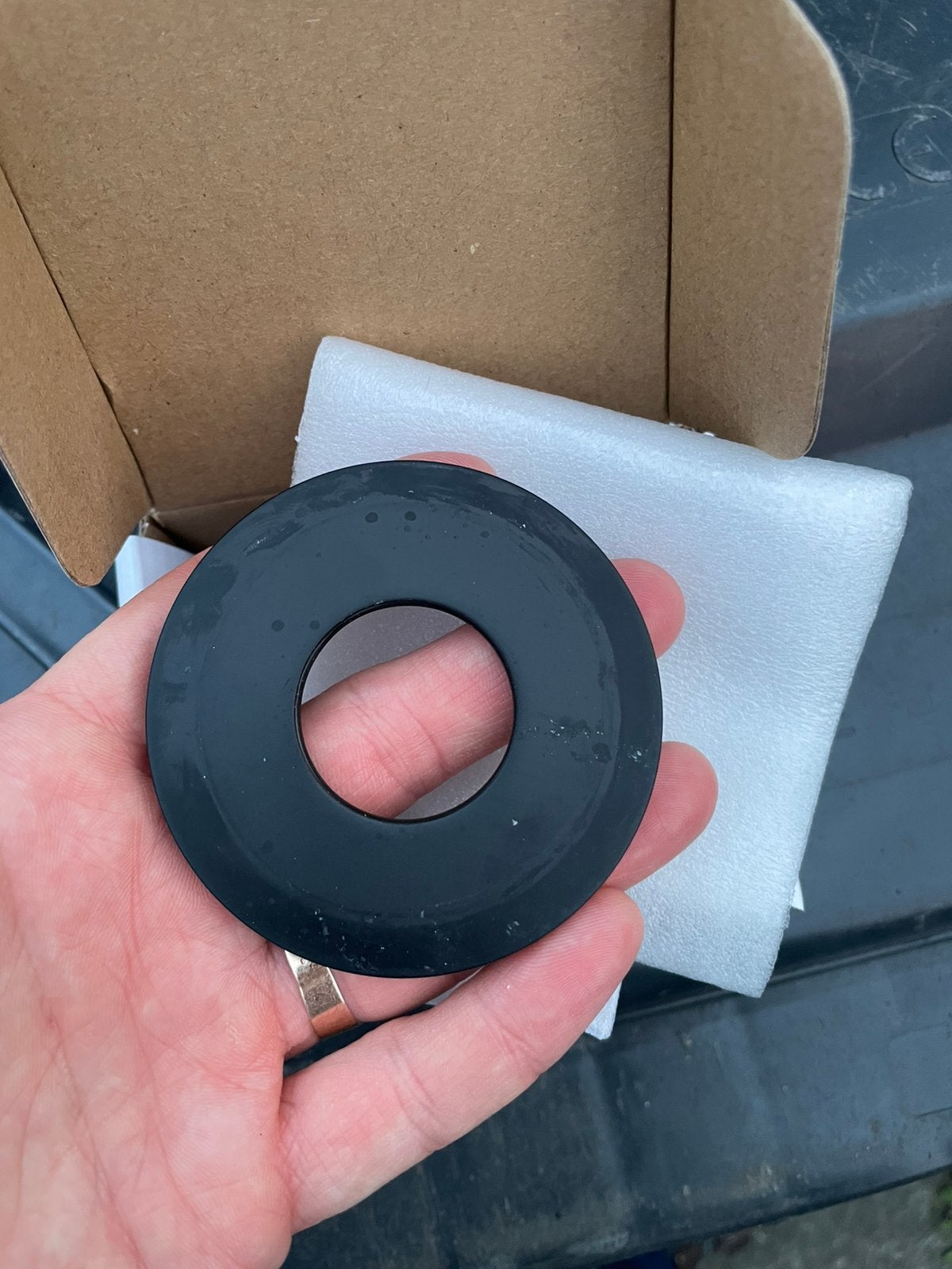 nieuwe matzwarte kraanrozet 2 stuks 75mm zwart, Pvc, 6 meter of meer, Overige typen, Ophalen of Verzenden