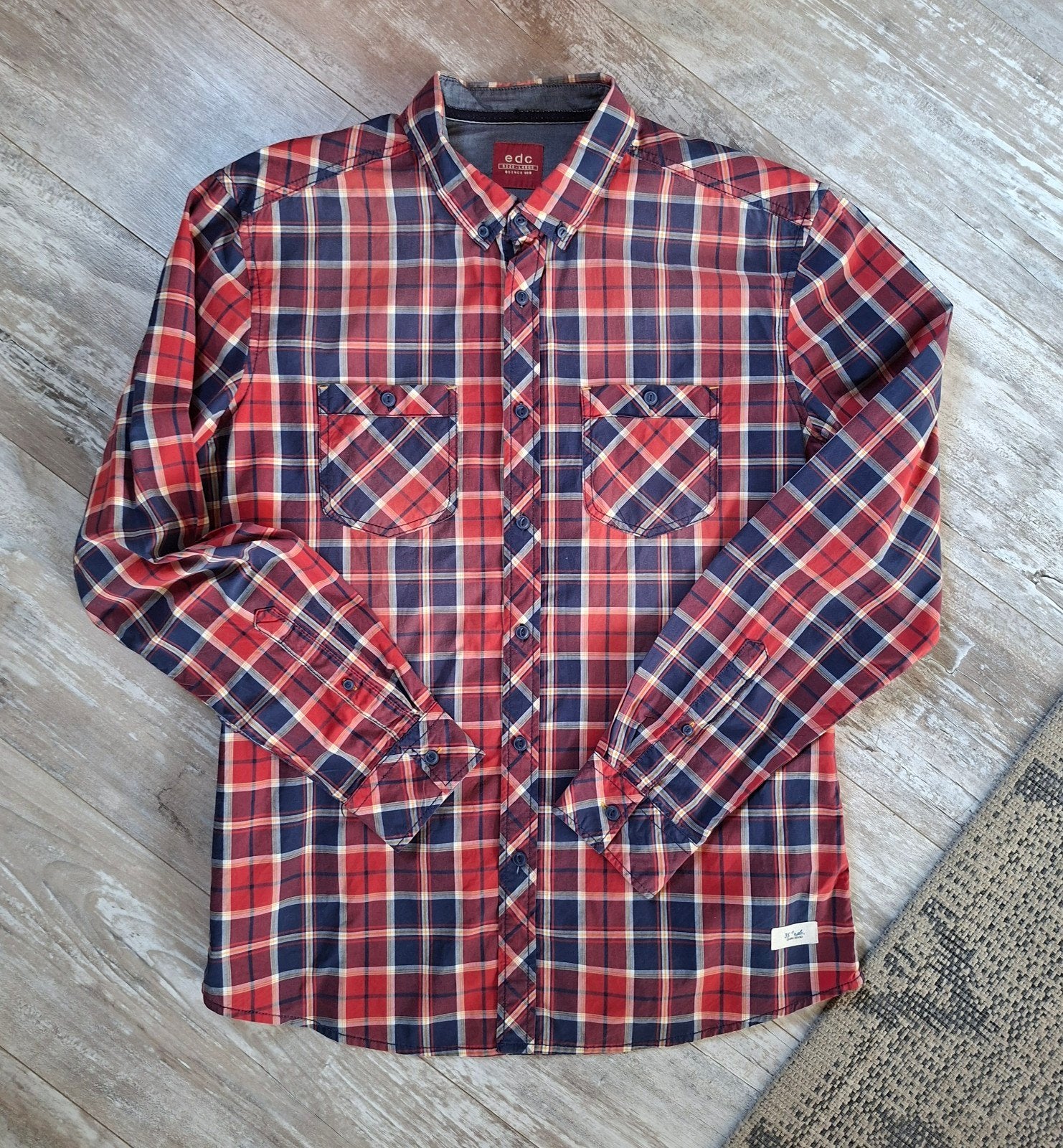 EDC by Esprit - overhemd - maat L - zo goed als nieuw!, EDC by Esprit, Ophalen of Verzenden, Zo goed als nieuw, Halswijdte 41/42 (L)