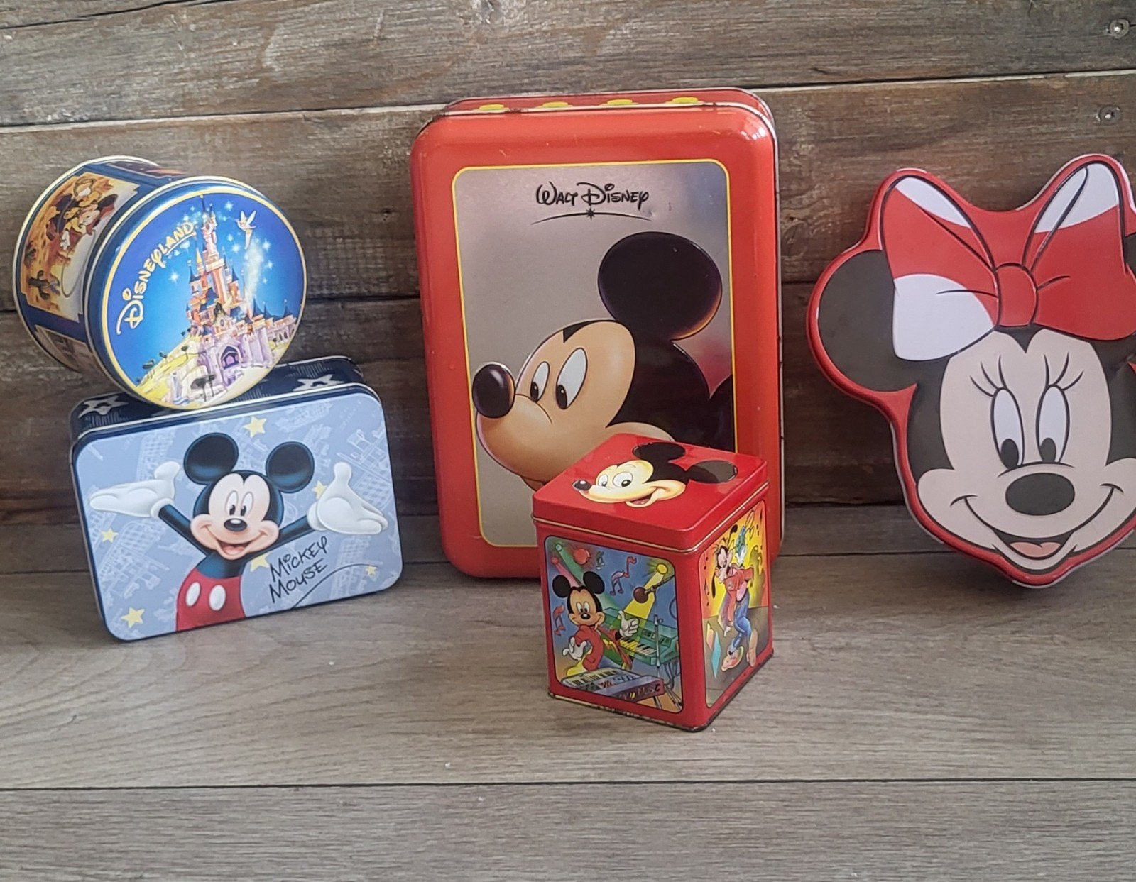 Disney blikken: Mickey Mouse, Minnie Mouse, Disneyland, Ophalen of Verzenden, Mickey Mouse, Gebruikt