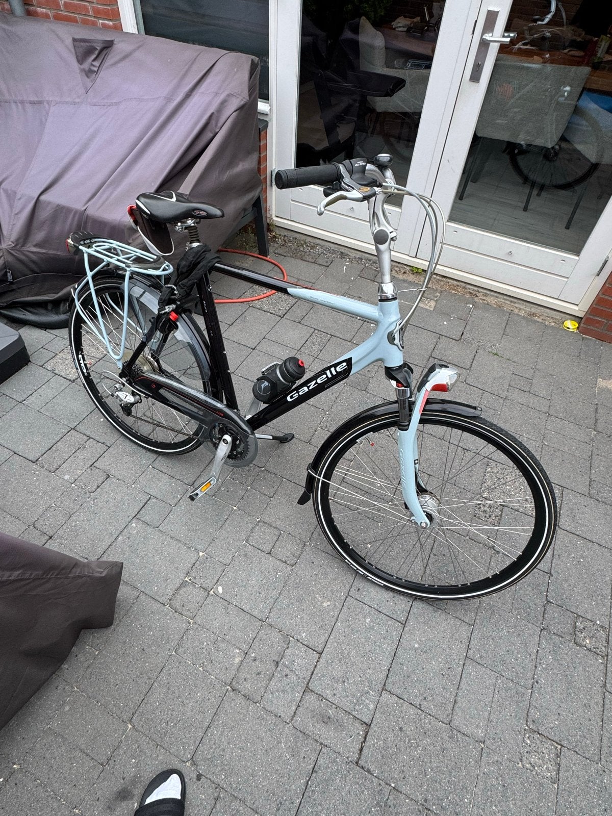 Gazelle Allure Limited Herenfiets met AXA en kettingslot, Fietsen en Brommers, Ophalen, Gebruikt, Velgrem, Versnellingen