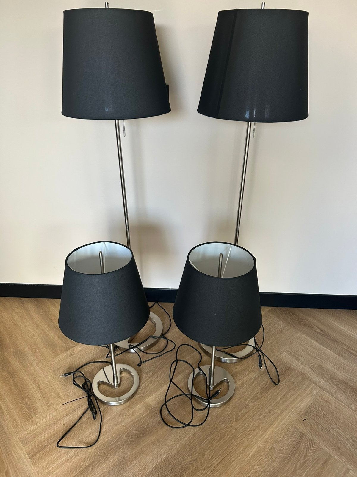 Complete lampenset IKEA NYFORS:  – Verstelbaar & Dimbaar, Dimbaar, Ophalen of Verzenden, Zo goed als nieuw, Zwart