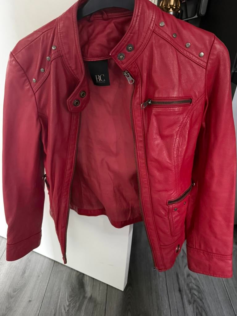 Leren jasje als nieuw maat s, Ophalen of Verzenden, Zo goed als nieuw, Maat 36 (S), Rood