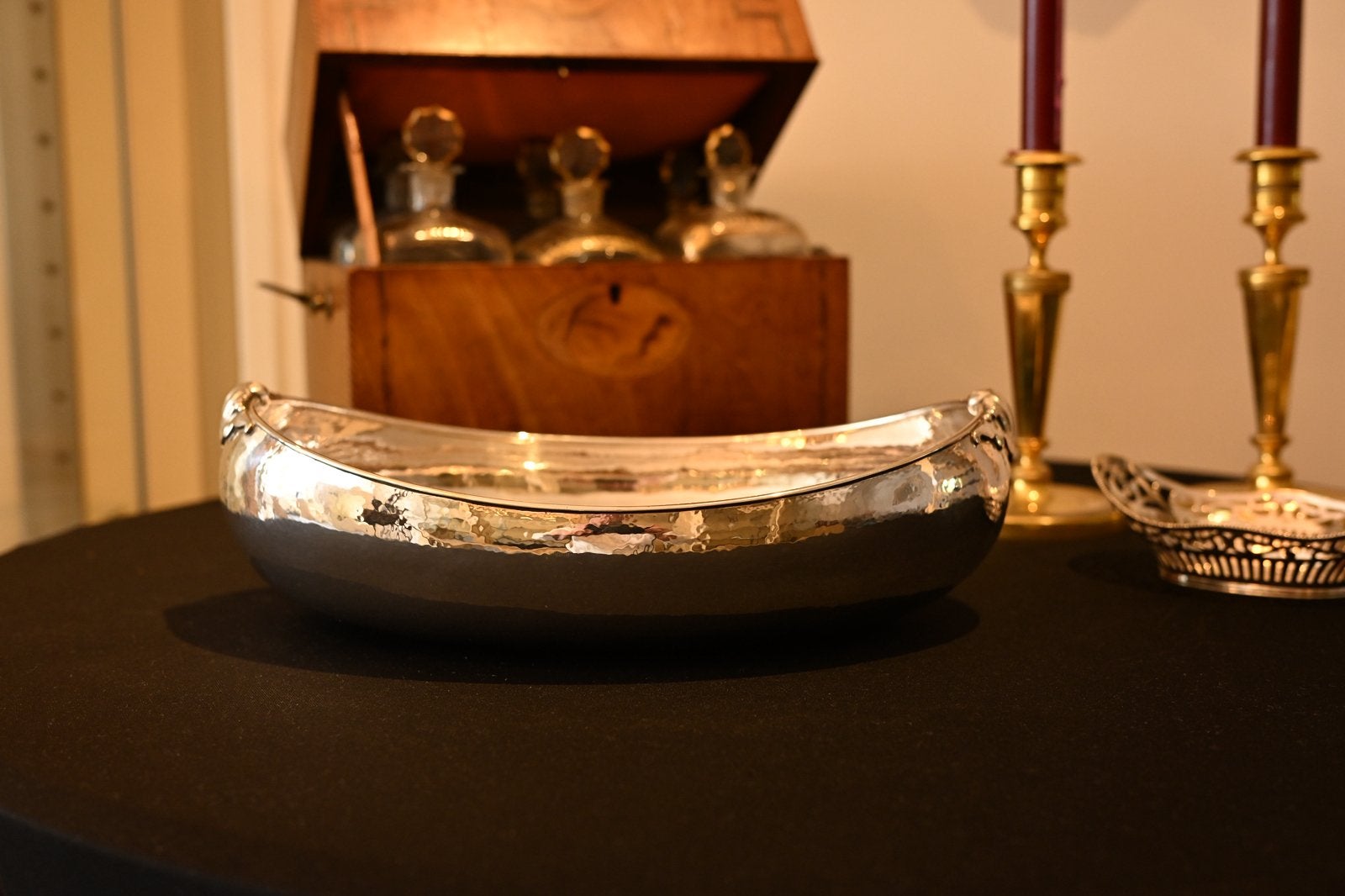 Zilveren broodmand, Antiek en Kunst, Antiek | Goud en Zilver, Ophalen of Verzenden, Zilver