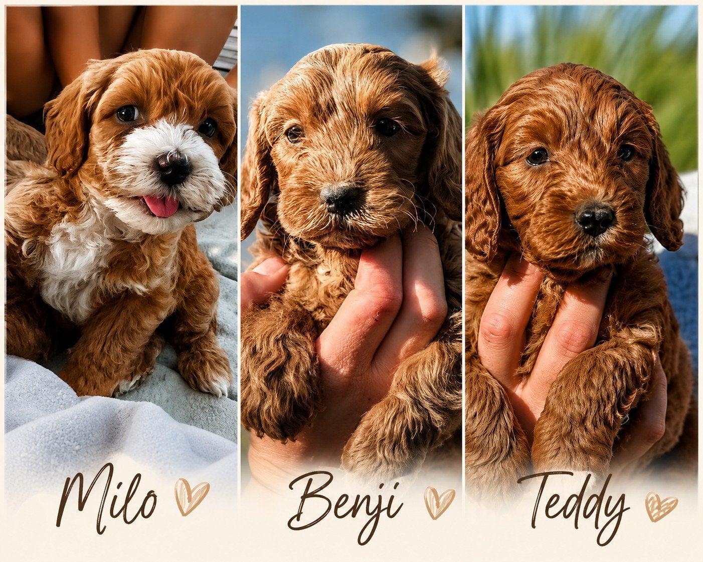 3 prachtige kleinblijvende mini Labradoodle pups  boys, Dieren en Toebehoren, 8 tot 15 weken, Meerdere, Meerdere dieren, Klein