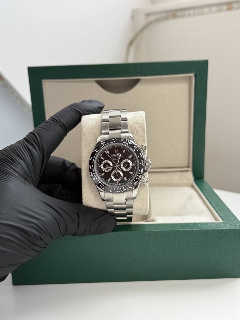 Rolex Daytona 40MM black dial, Sieraden, Tassen en Uiterlijk, Horloges | Heren, Staal, Rolex, Polshorloge, Nieuw