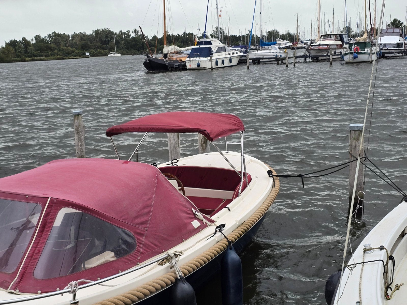 Nette  biminitop met rvs frame, Ophalen, Zo goed als nieuw