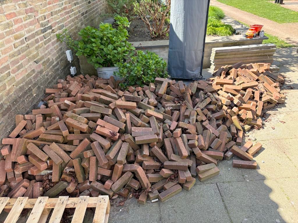 Waaltjes 200x50x50 - Gebruikte Klinkers voor Tuin/Terras, 6 m³ of meer, Ophalen