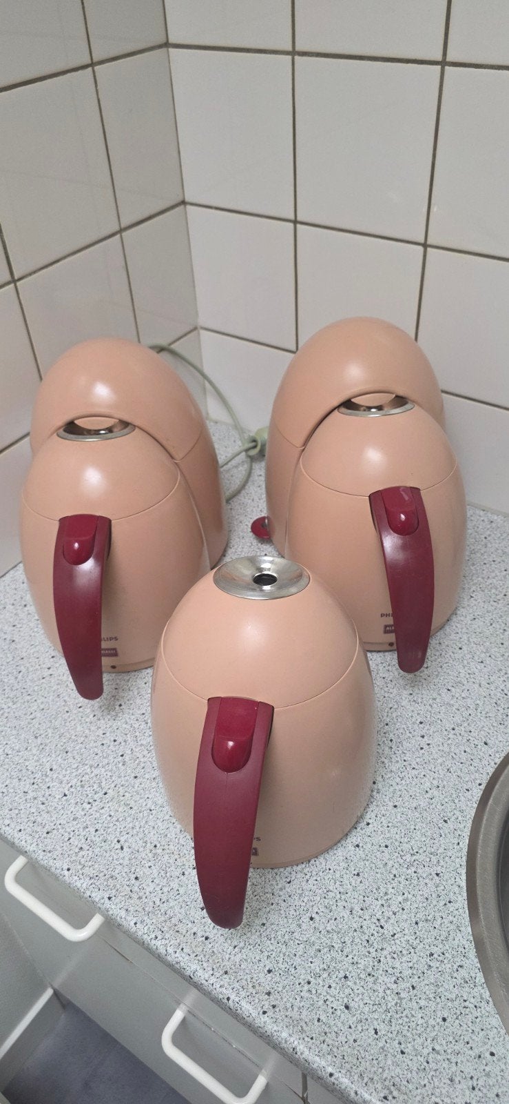 Set van 3 Philips Alessi Koffiezetapparaten HD2004, Minder dan 1 liter, Ophalen of Verzenden, Gebruikt