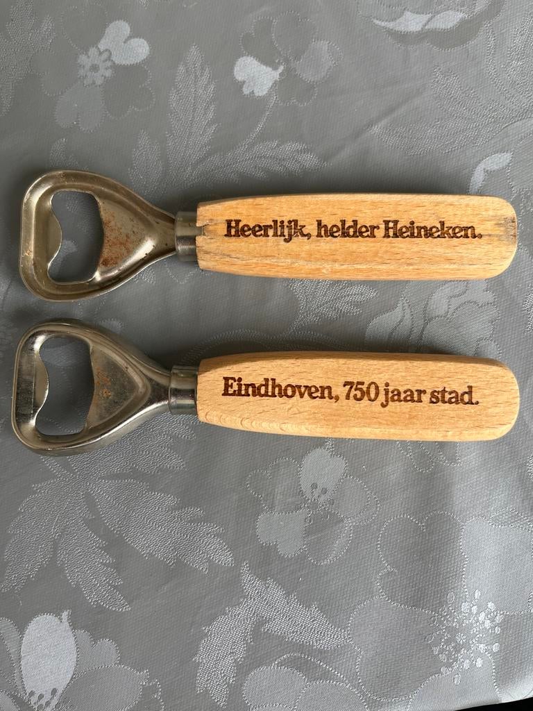 Heineken Flesopeners - 750 jaar Eindhoven (2 stuks), Ophalen of Verzenden, Gebruikt