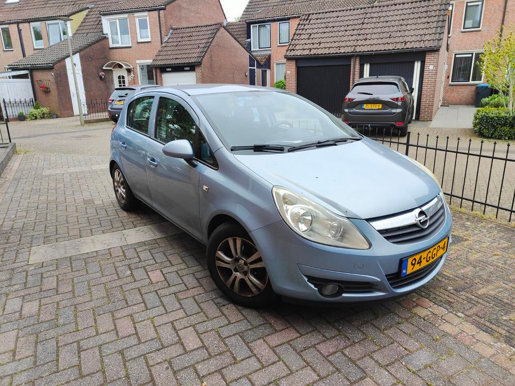 Opel Corsa 1.4 16V 5D 2008 Blauw, Auto's, Voorwielaandrijving, 1063 kg, 4 cilinders, Blauw