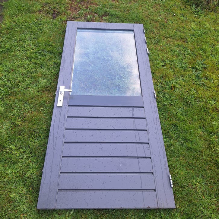 Zware Houten Buitendeur (229.5 x 103 cm) | Dubbel Glas