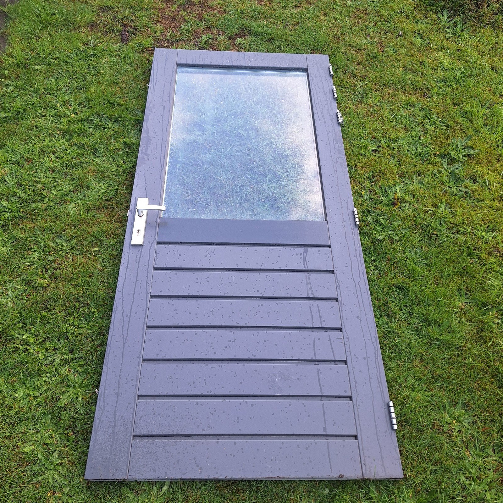 Zware Houten Buitendeur (229.5 x 103 cm) | Dubbel Glas, Doe-het-zelf en Verbouw, Gebruikt, ., Buitendeur, .
